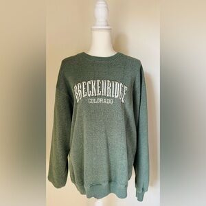 Breckenridge Forest Green Pacific & Co Crewneck Sweatshirt | Size Large